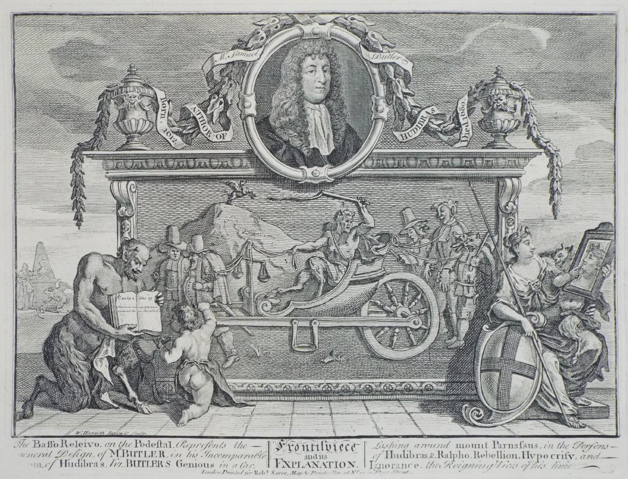Print - Frontispiece and its Explantion - Hogarth